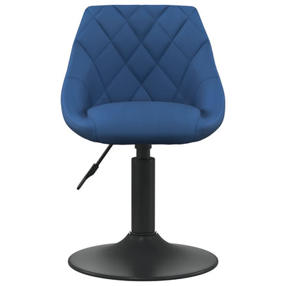 Eetkamerstoelen Draaibaar 4 St Fluweel Blauw