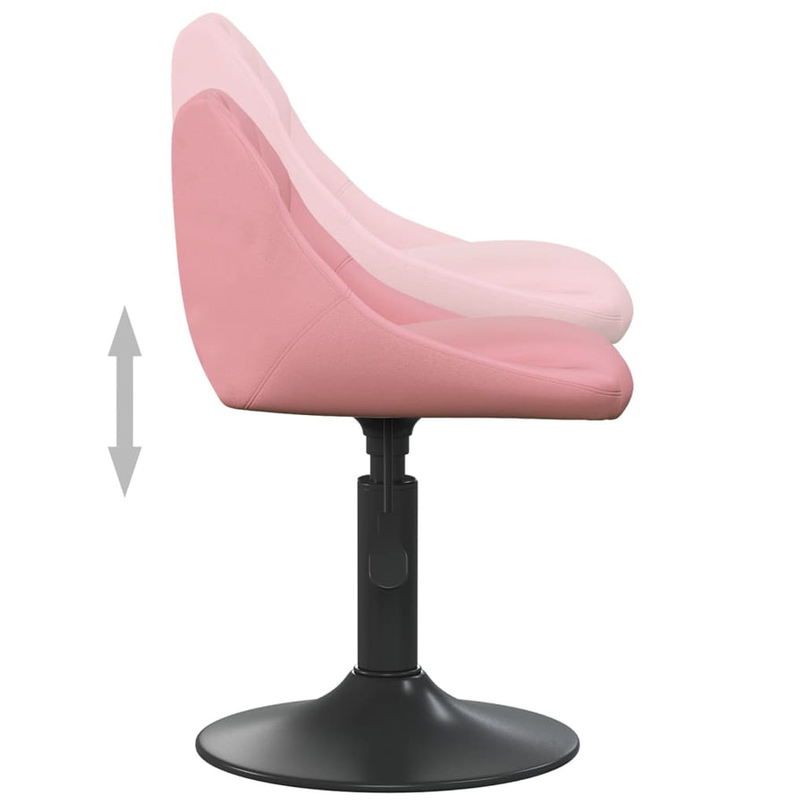 Eetkamerstoelen Draaibaar 4 St Fluweel Roze