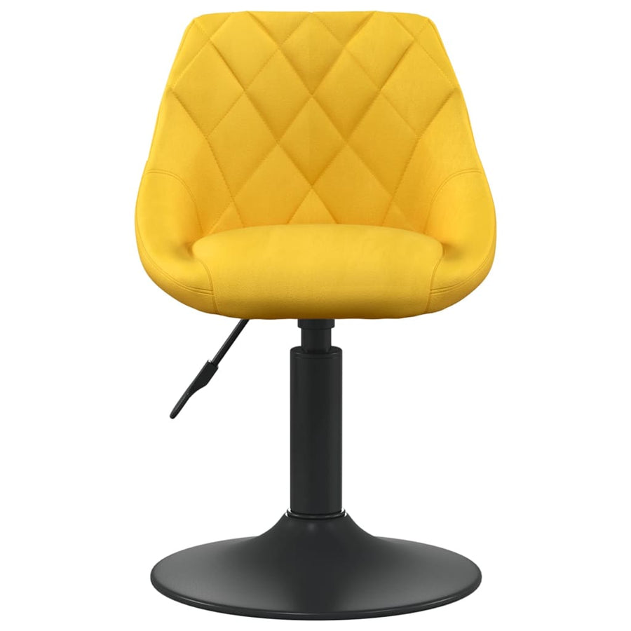 Eetkamerstoelen Draaibaar 4 St Fluweel Mosterdgeel