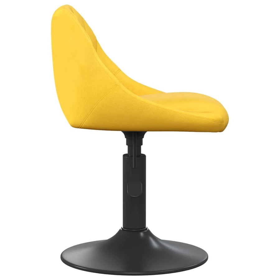Eetkamerstoelen Draaibaar 4 St Fluweel Mosterdgeel