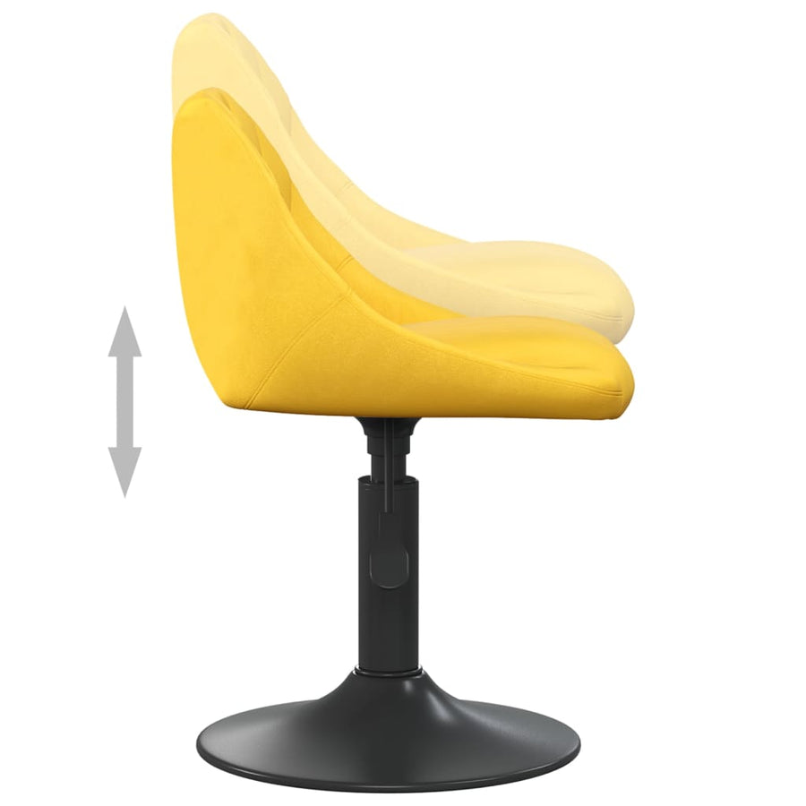 Eetkamerstoelen Draaibaar 4 St Fluweel Mosterdgeel