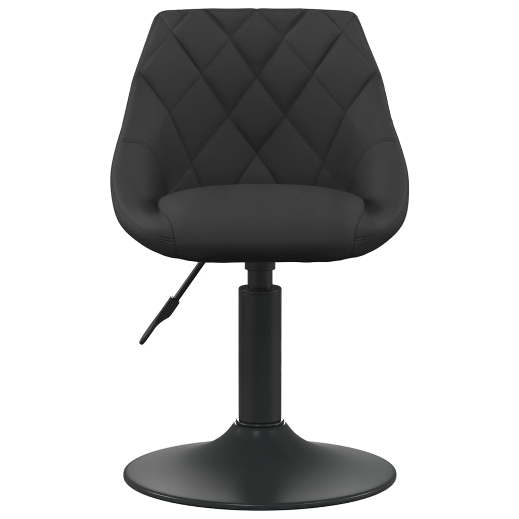 Eetkamerstoelen Draaibaar Fluweel 6 Zwart