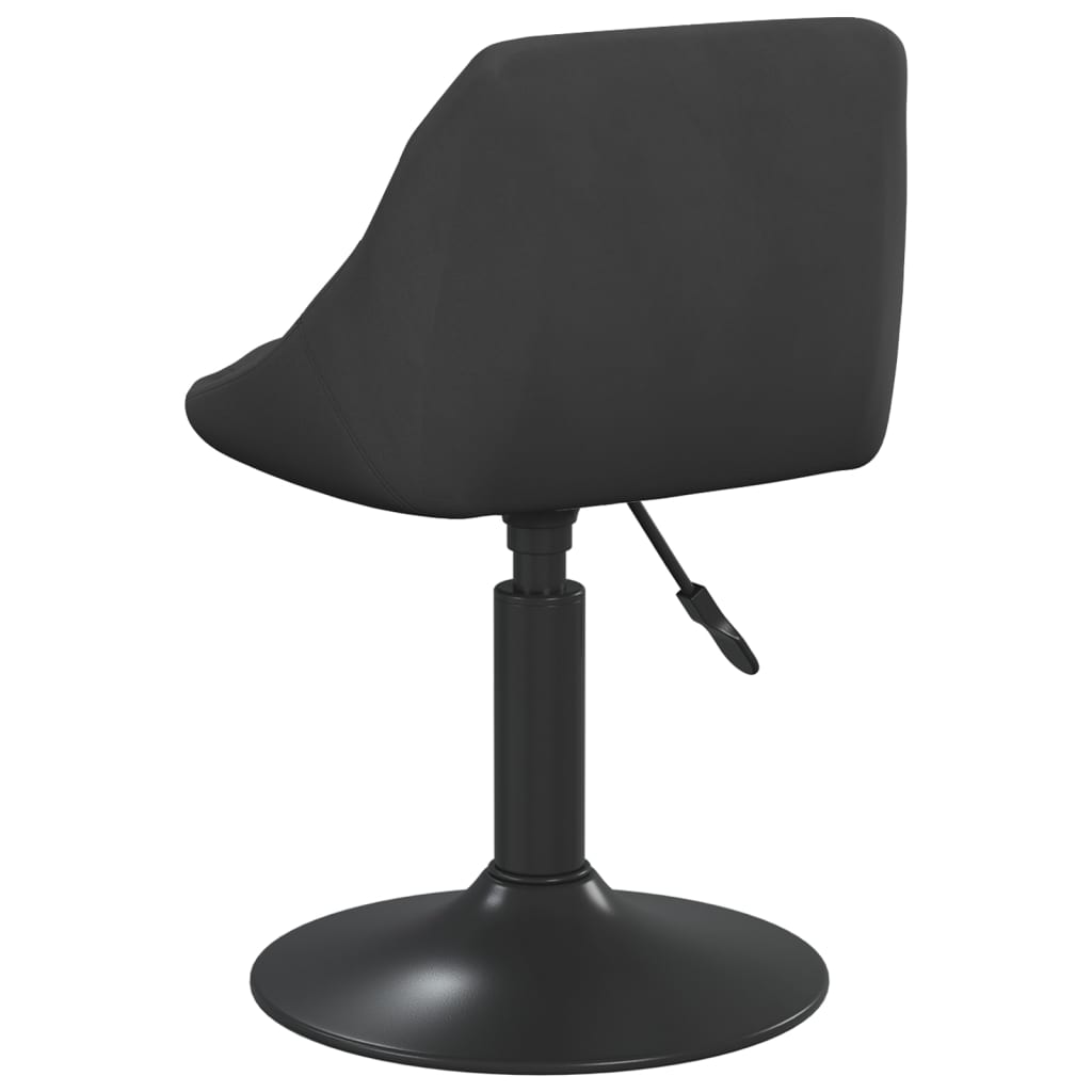 Eetkamerstoelen Draaibaar Fluweel 6 Zwart