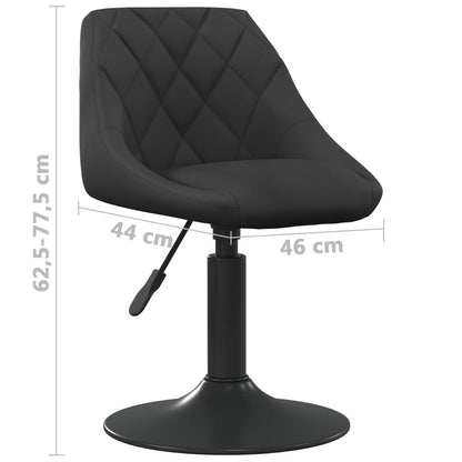 Eetkamerstoelen Draaibaar Fluweel 6 Zwart