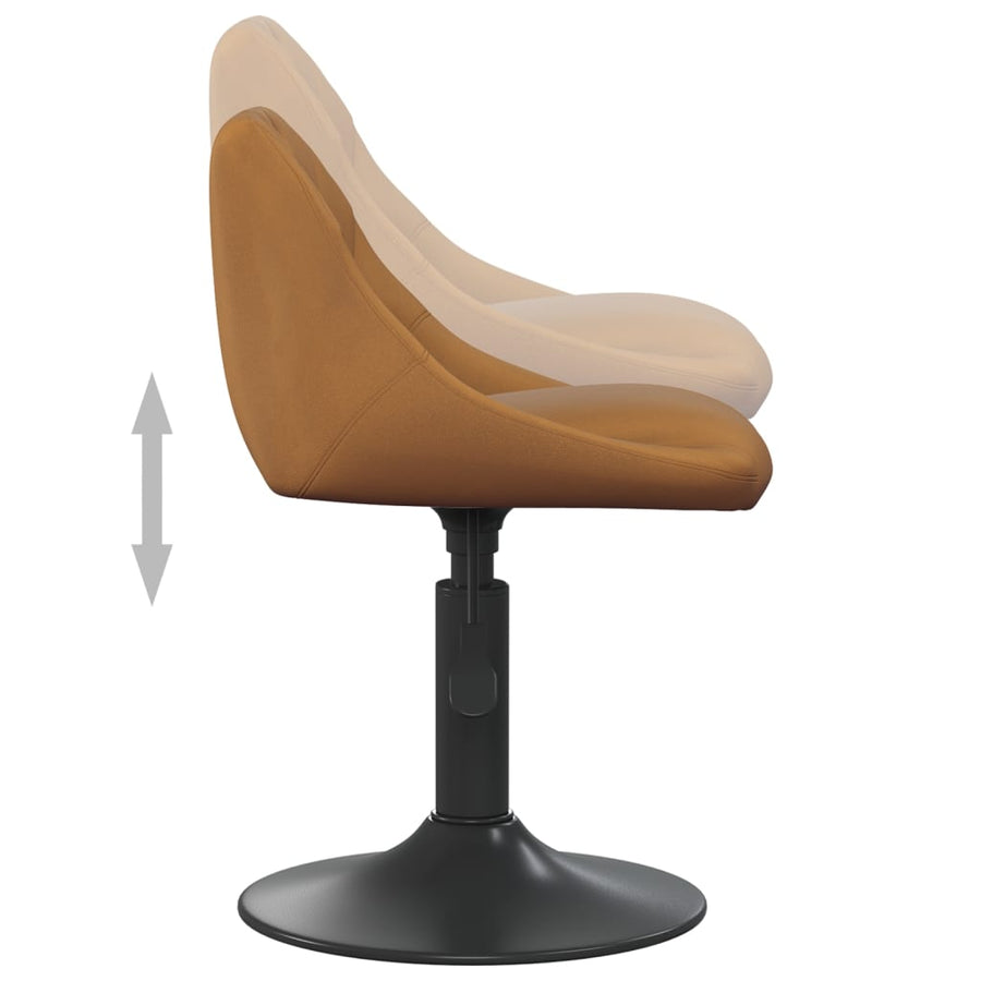 Eetkamerstoelen Draaibaar 6 St Fluweel Bruin