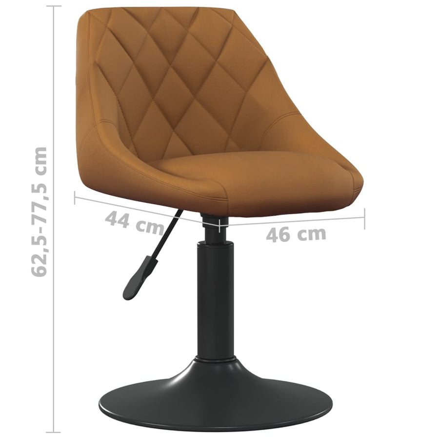Eetkamerstoelen Draaibaar 6 St Fluweel Bruin
