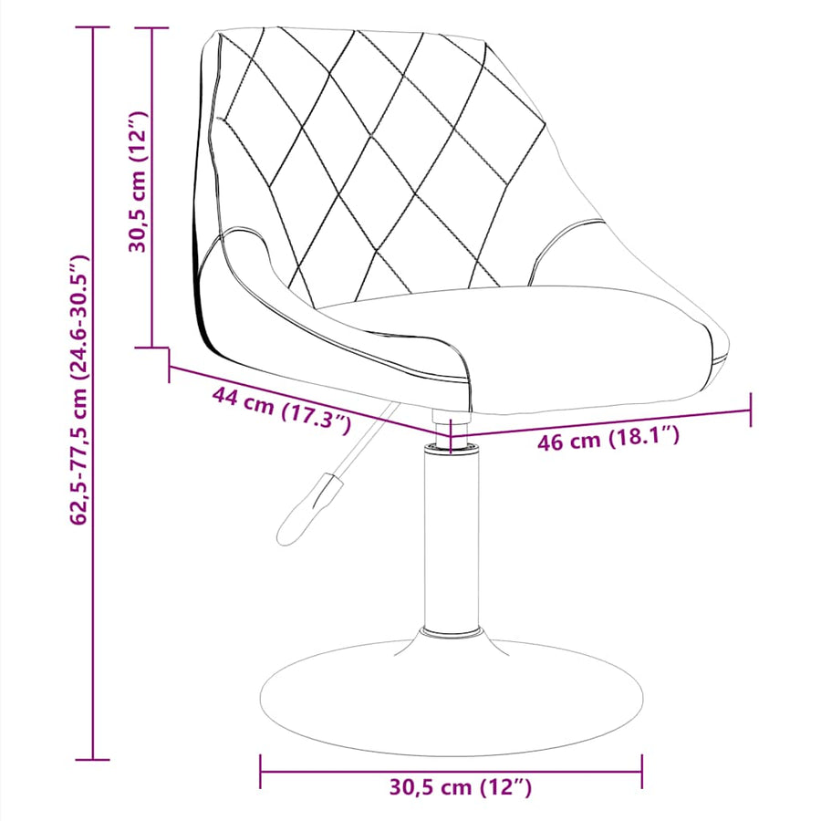 Eetkamerstoelen Draaibaar 6 St Fluweel Bruin