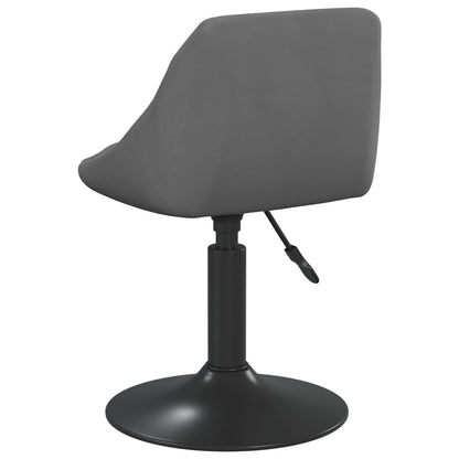 Eetkamerstoelen Draaibaar Fluweel 6 Donkergrijs