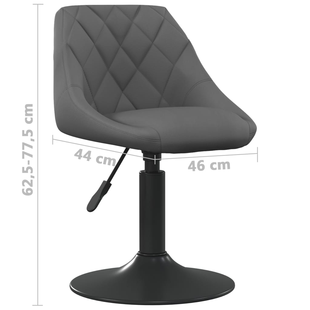 Eetkamerstoelen Draaibaar Fluweel 6 Donkergrijs
