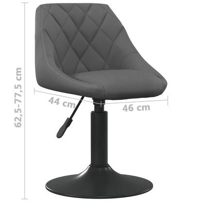 Eetkamerstoelen Draaibaar Fluweel 6 Donkergrijs