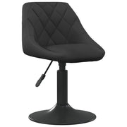 Eetkamerstoel fluweel zwart 46x44x(62.5-77.5) cm