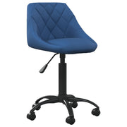 Kantoorstoel fluweel blauw verstelbaar 67-79 cm