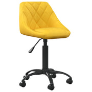 Kantoorstoel fluweel mosterdgeel 44x46x(67,5-79) cm