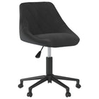 Dining chair swivel velvet black