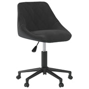 Eetkamerstoel draaibaar fluweel zwart 46x44x(67,5-79) cm