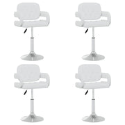 Eetkamerstoelen draaibaar 4 stuks kunstleer wit