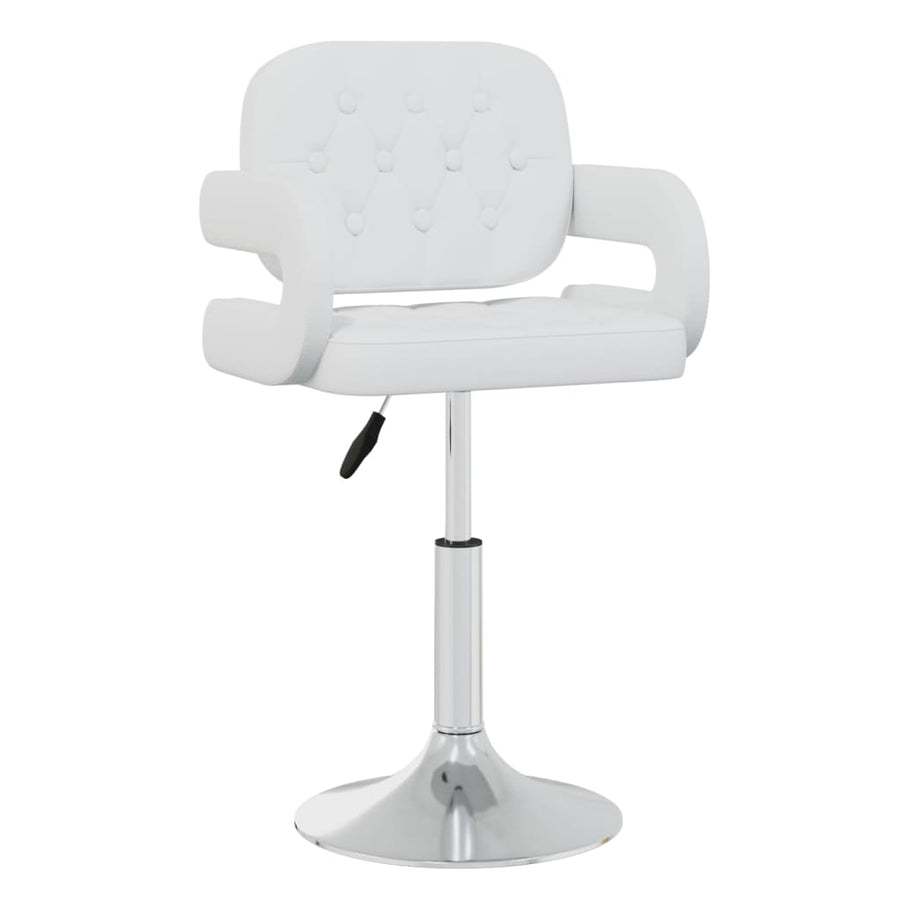 Eetkamerstoelen draaibaar 4 st kunstleer wit 4 Wit