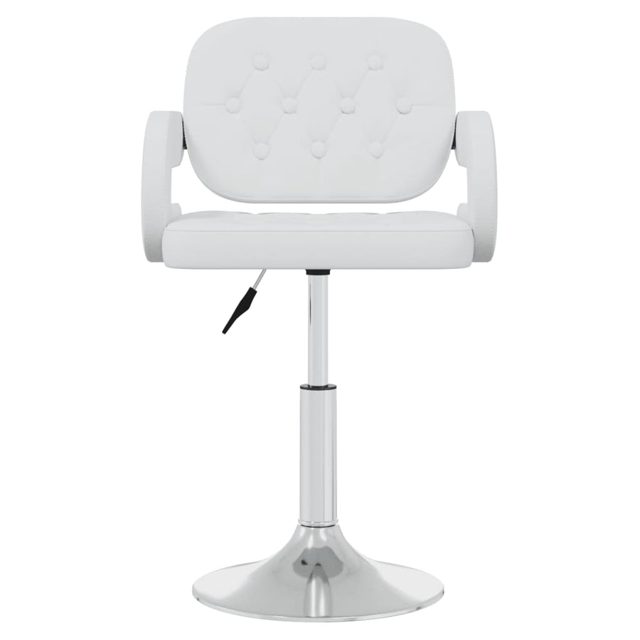 Eetkamerstoelen draaibaar 4 st kunstleer wit 4 Wit