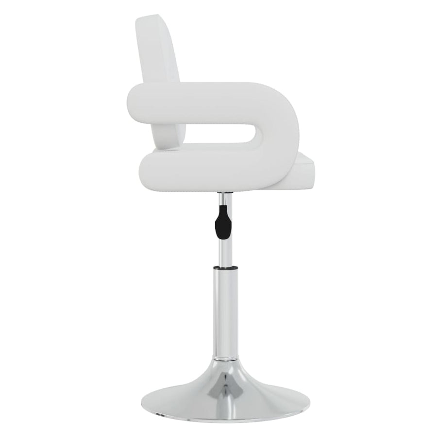 Eetkamerstoelen draaibaar 4 st kunstleer wit 4 Wit