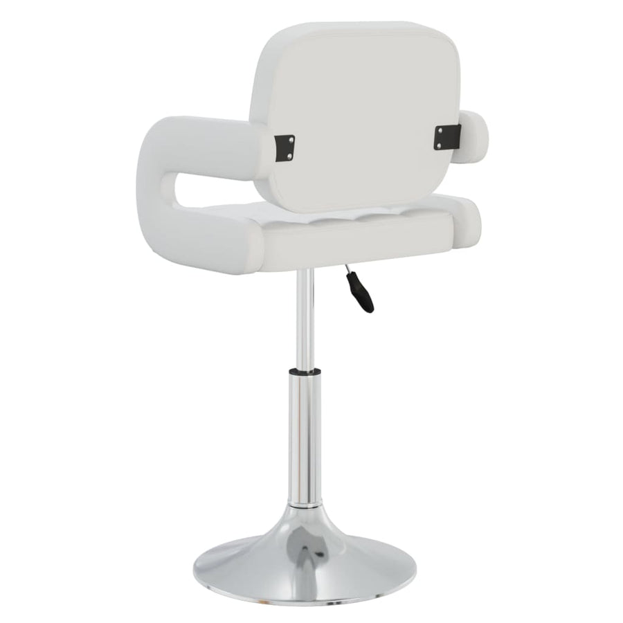 Eetkamerstoelen draaibaar 4 st kunstleer wit 4 Wit