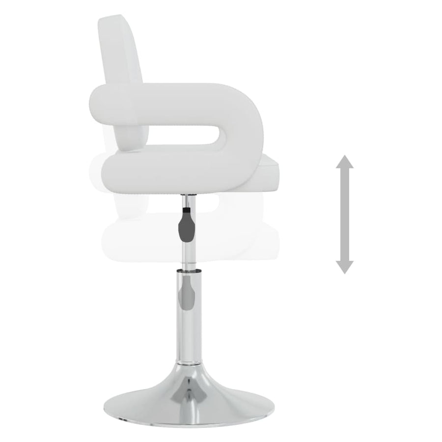 Eetkamerstoelen draaibaar 4 st kunstleer wit 4 Wit