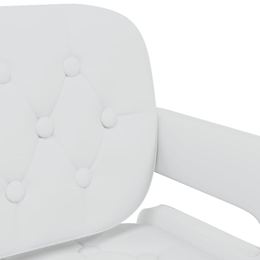 Eetkamerstoelen draaibaar 4 st kunstleer wit 4 Wit
