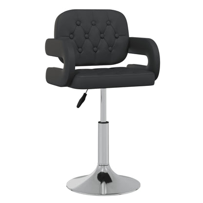 Eetkamerstoelen draaibaar 4 st kunstleer zwart 4 Zwart