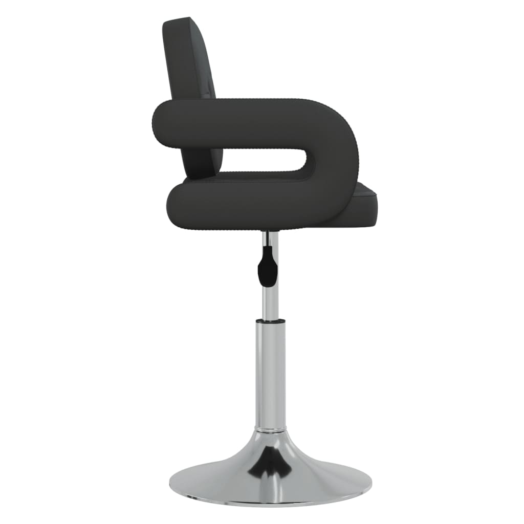 Eetkamerstoelen draaibaar 4 st kunstleer zwart 4 Zwart