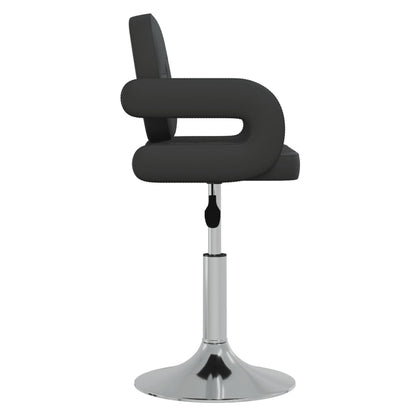 Eetkamerstoelen draaibaar 4 st kunstleer zwart 4 Zwart