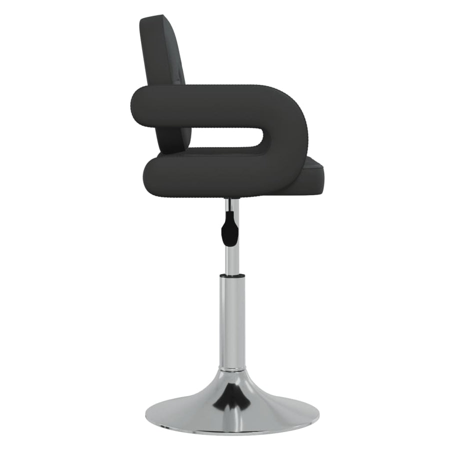 Eetkamerstoelen draaibaar 4 st kunstleer zwart 4 Zwart