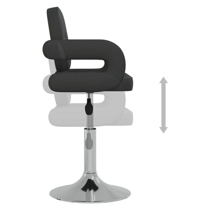 Eetkamerstoelen draaibaar 4 st kunstleer zwart 4 Zwart