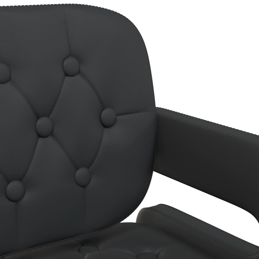 Eetkamerstoelen draaibaar 4 st kunstleer zwart 4 Zwart
