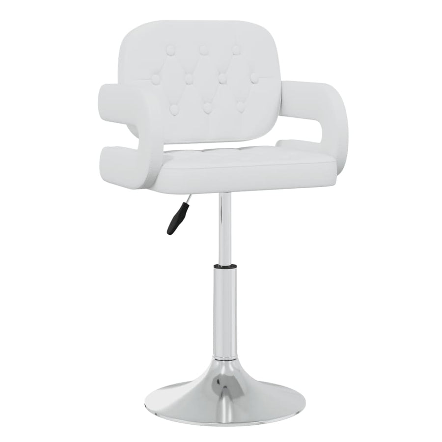 Eetkamerstoelen draaibaar 6 st kunstleer wit 6 Wit