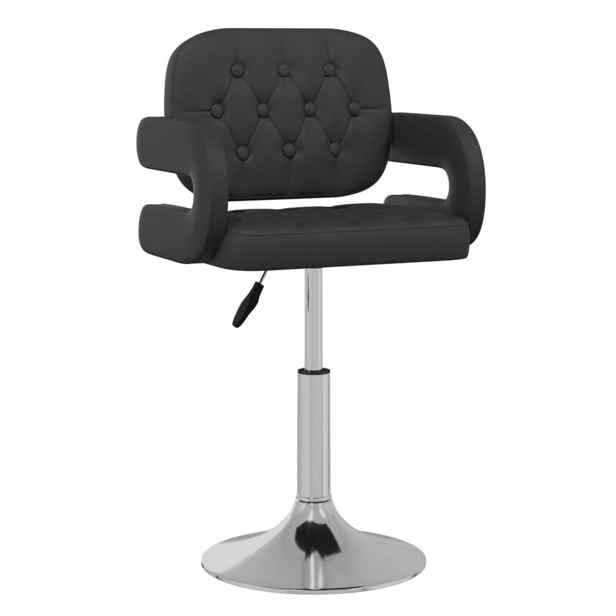 Eetkamerstoelen draaibaar 6 st kunstleer zwart 6 Zwart
