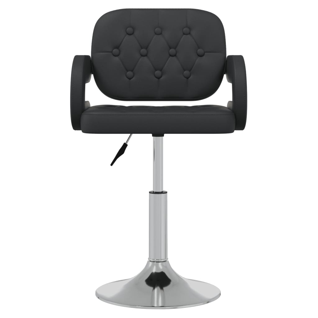 Eetkamerstoelen draaibaar 6 st kunstleer zwart 6 Zwart