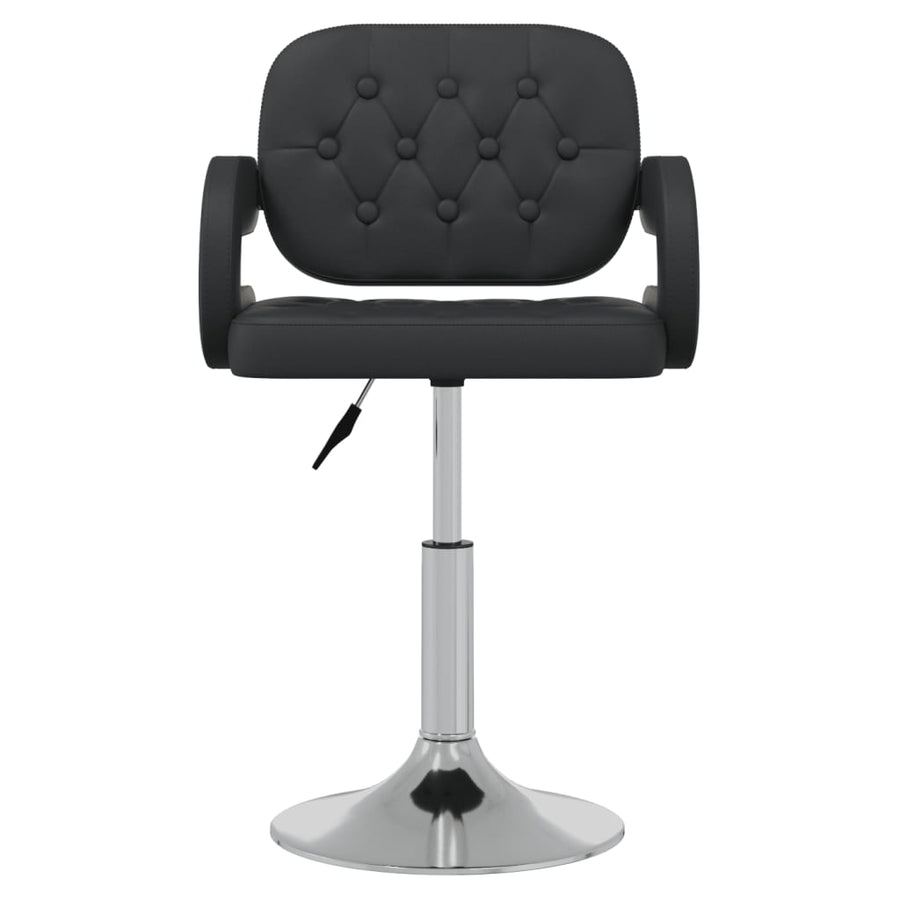 Eetkamerstoelen draaibaar 6 st kunstleer zwart 6 Zwart