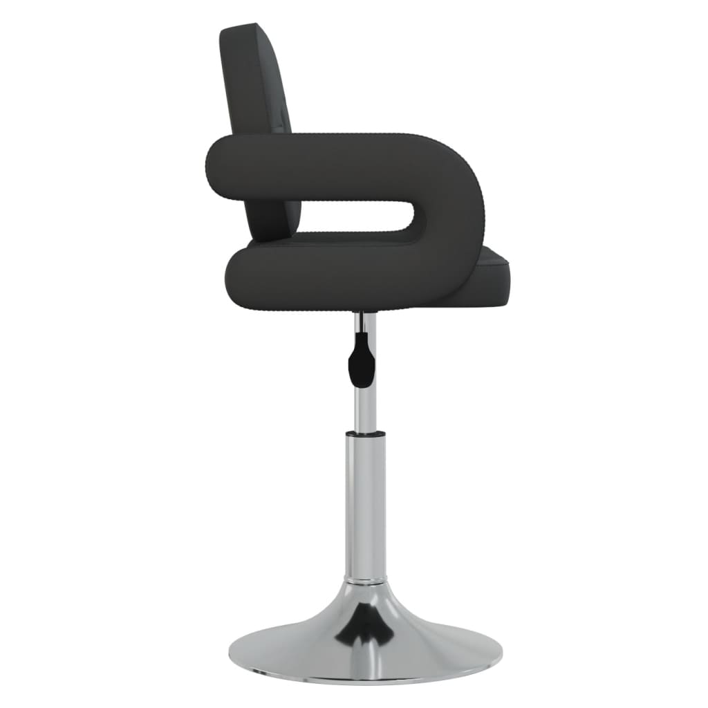 Eetkamerstoelen draaibaar 6 st kunstleer zwart 6 Zwart