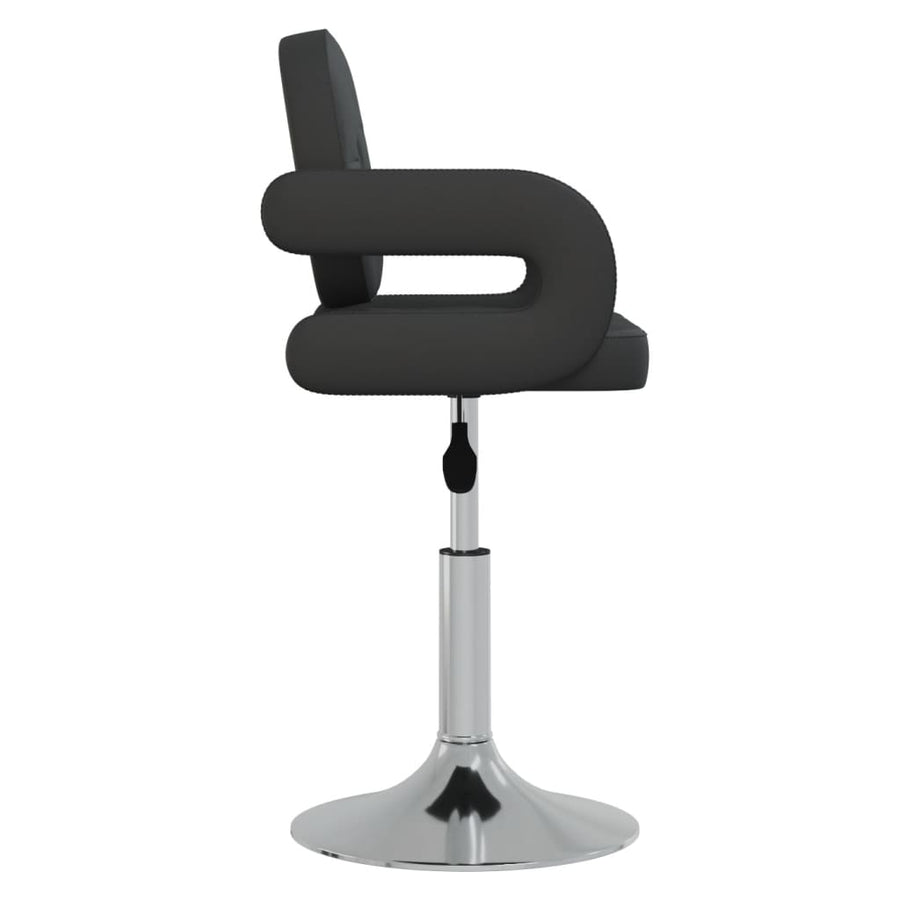 Eetkamerstoelen draaibaar 6 st kunstleer zwart 6 Zwart