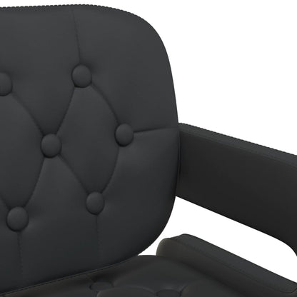 Eetkamerstoelen draaibaar 6 st kunstleer zwart 6 Zwart