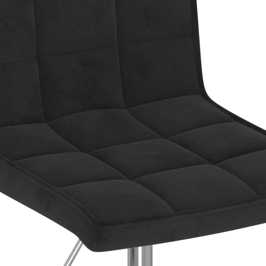 Eetkamerstoelen Draaibaar Fluweel 4 Zwart