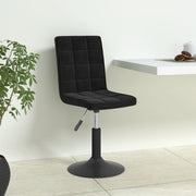 Dining chairs swivel 4 pcs velvet black