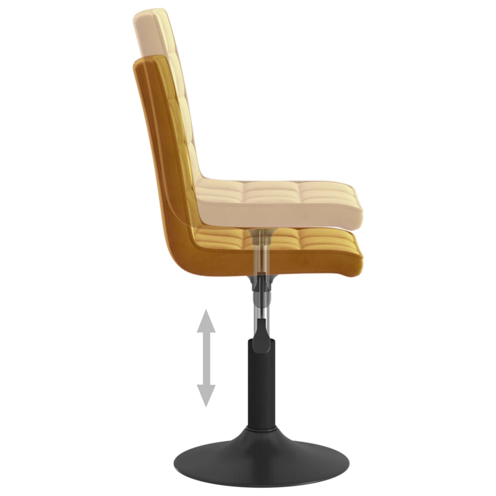 Eetkamerstoelen draaibaar 4 st fluweel bruin
