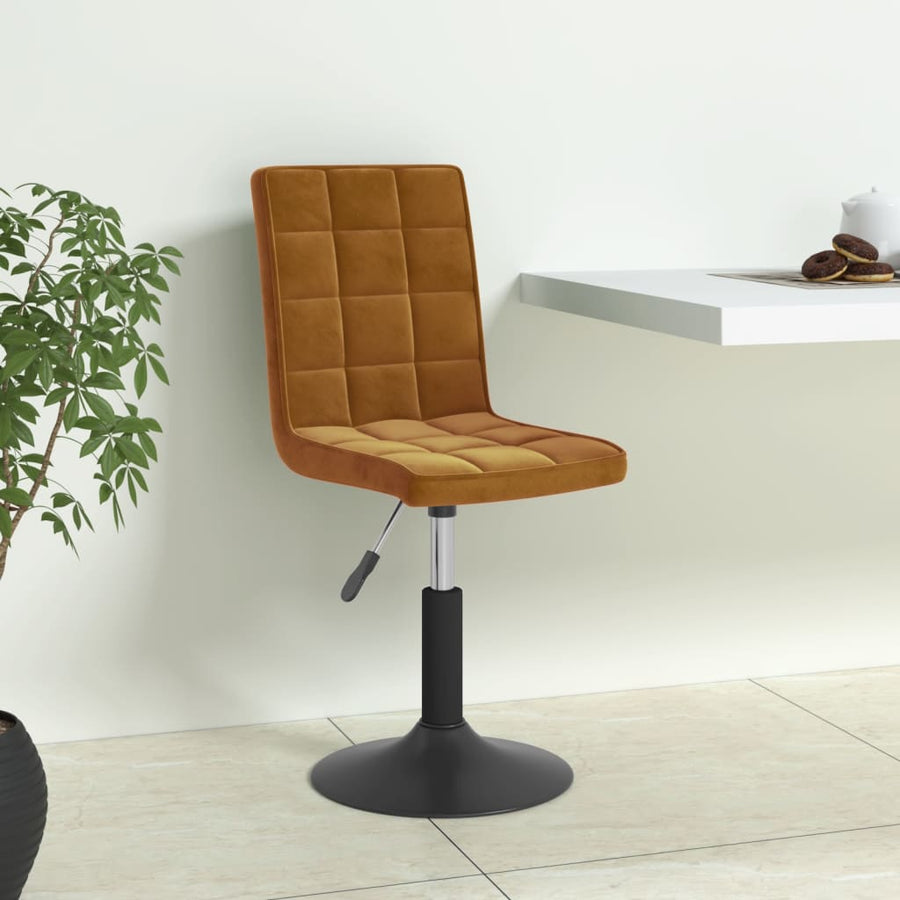 Eetkamerstoelen draaibaar 4 st fluweel bruin