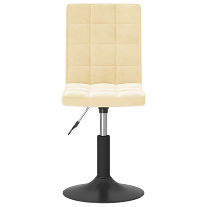 Eetkamerstoelen Draaibaar 4 St Fluweel Crèmekleurig