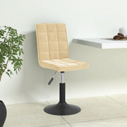Dining chairs swivel 4 pcs velvet cream