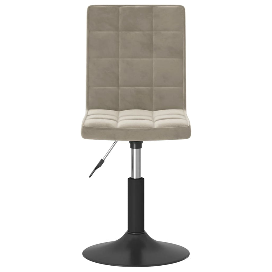 Eetkamerstoelen draaibaar 4 st fluweel lichtgrijs