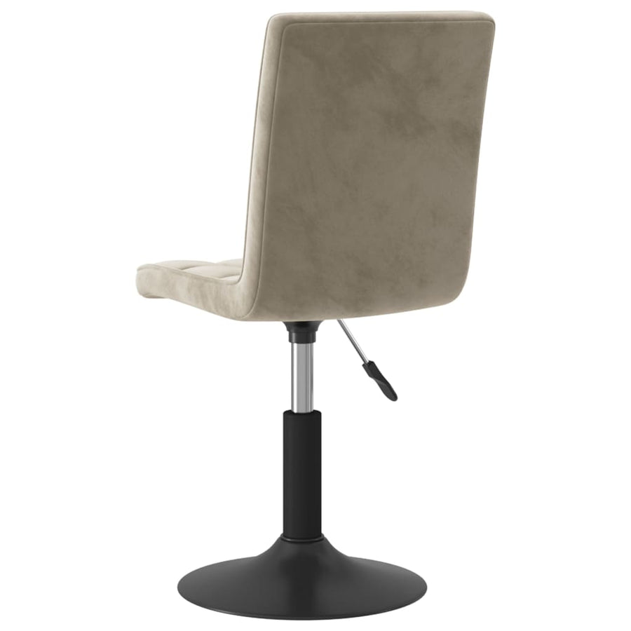 Eetkamerstoelen draaibaar 4 st fluweel lichtgrijs