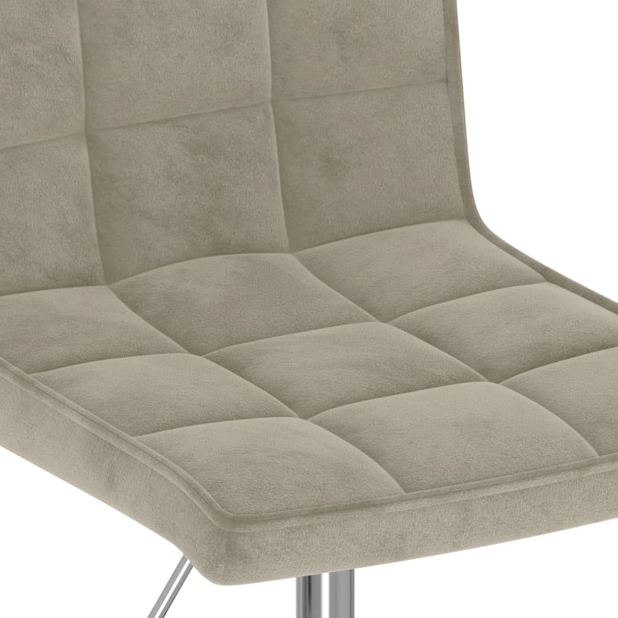 Eetkamerstoelen draaibaar 4 st fluweel lichtgrijs