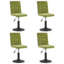 Eetkamerstoelen draaibaar 4 st fluweel lichtgroen