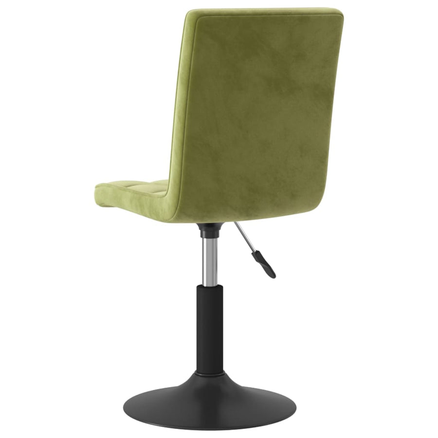 Eetkamerstoelen draaibaar 4 st fluweel lichtgroen